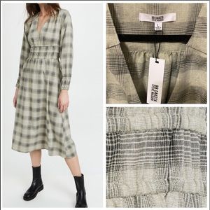 BB DAKOTA Long Live Plaid Midi Dress NWT C6